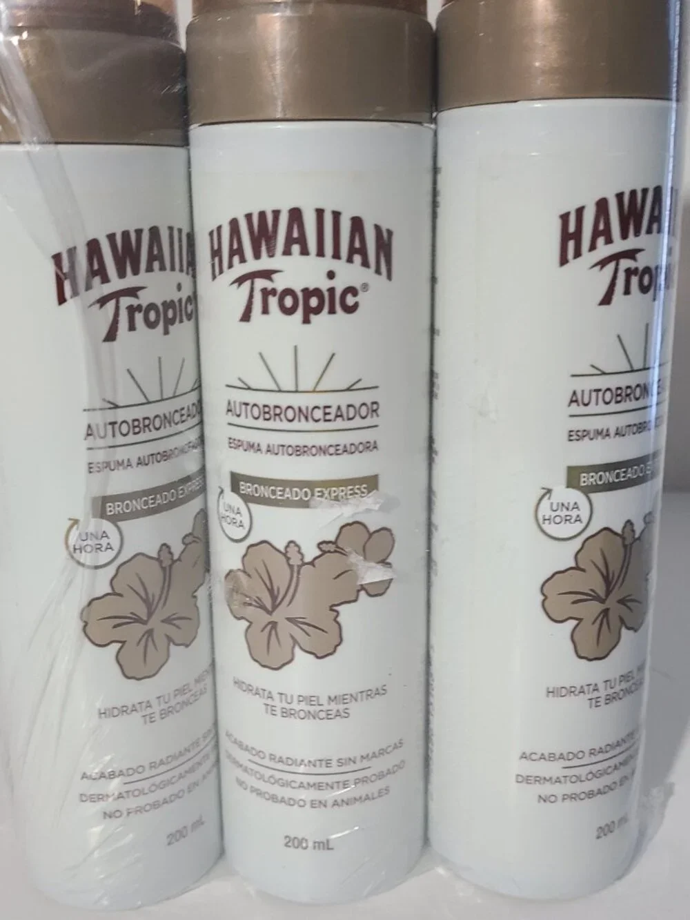 Hawaiian Tropic Autobronceador Self-Tanning 200 ml 3 Piece New/Sealed